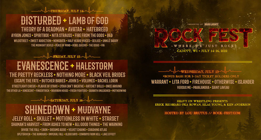 ROCK FEST 2022 ANNOUNCES FULL LINE UP, SET TIMES REVEALED