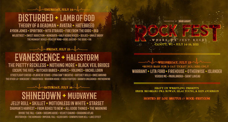 ROCK FEST 2022 ANNOUNCES FULL LINE UP, SET TIMES REVEALED ...